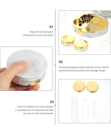 Heallily Double Box Glasses Case - 2 Sets Contact Lens Organizer with Mirror & Storage for Travel - Buy Online on GoSupps.com