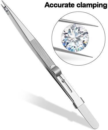 Byutfa Stainless Steel Jewelry Tweezers - Multi-Purpose Straight & Curved Lace Tools for Gems Diamonds & Needle Precision - Buy Online on GoSupps.com