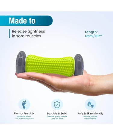 Foot Massage Roller & Hard Spiked Ball Set for Plantar Fasciitis Relief | Stress Relief & Muscle Relaxation | Perfect for Wrist & Forearm Pain - Buy Online on GoSupps.com