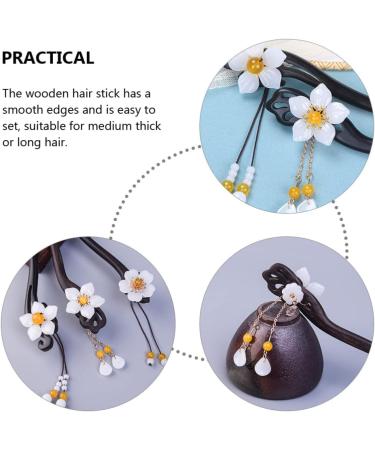 minkissy Antique Flower Hairpin Wedding Hair Clips for Brides Hair Sticks Decorative Hair Forks Barrettes for Hair Wedding Decoration Tiara Chopsticks The Flowers Women's Wooden - Buy Online on GoSupps.com