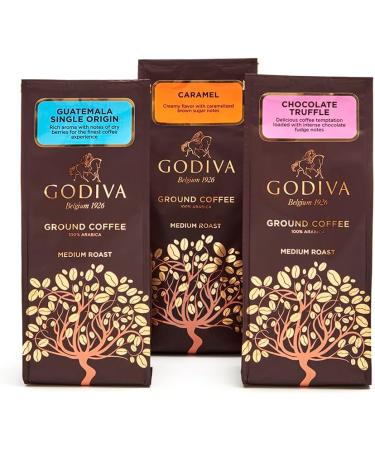 Godiva Chocolatier Caramel Flavor Coffee - Medium Roast - Ground Coffee - 100% Arabica - 284g - Buy Online on GoSupps.com