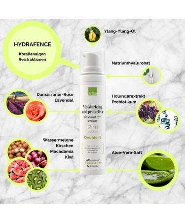 Avebio Double IT: Moisturizing & Protective Face & Eye Cream with Algae | 2in1 Formula | Proven Effectiveness | 50ml - Shop Internationally! - Buy Online on GoSupps.com