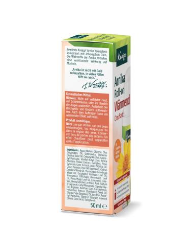 Kneipp Arnika Roll-On Warming Massage Roller 50ml - Relieves Neck Shoulder Back & Muscle Tension | Ideal for Post-Workout Relaxation - Buy Online on GoSupps.com