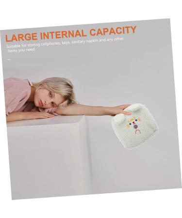 Amosfun Plush Tante Towel Bag - Stylish Women's Makeup & Coin Bag for Teens | Affordable Sanitary Pads Storage - Buy Online on GoSupps.com