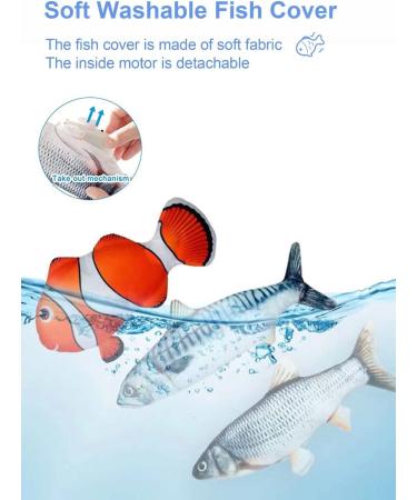 Potaroma 10.5 Flopping Fish Toy - Interactive Cat & Dog Kicker - 2022 Upgrade with Catnip for Exercise - Buy Online on GoSupps.com