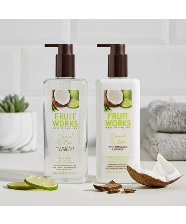 Fruit Works Coconut & Lime Bath & Shower Gel Cleansing Hydrating Soothing 500ml - Buy Online on GoSupps.com
