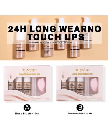 INTEROOKIE Concealer Lasting Setting Without Taking Off Makeup Foundation Facial Natural Moisturizing Moisturizing Foundation Set (B) - Buy Online on GoSupps.com