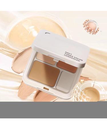 3-Color Cream Makeup Palette | Multi-Use Concealer in a Pot Complexion Corrector for Redness Blemishes Dark Circles and Foundation - Buy Online on GoSupps.com