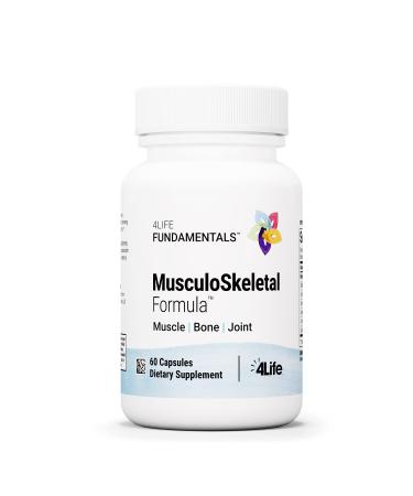 4Life MusculoSkeletal Formula - Dietary Supplement Supports Muscle Bone and Joint Health - Supplement Formula with Turmeric Saw Palmetto Gotu Kola and Ginger - 60 Capsules