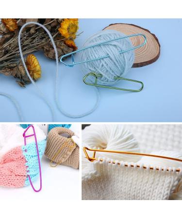 18 PCS Knitting Stitch Holders Set | Aluminum Safety Pins for Crochet & Knitting Needle | Includes 100 Locking Stitch Markers - Buy Online on GoSupps.com