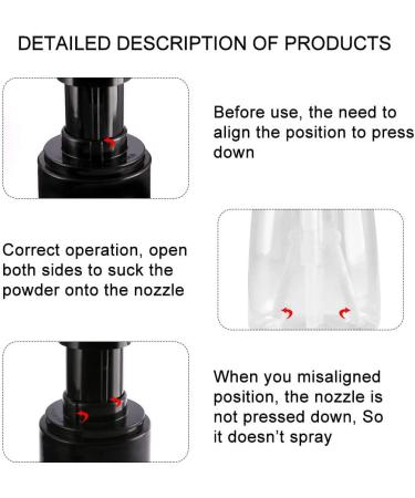 Barber Powder Bottle Spray - Refillable Hair Fiber Applicator for Salon and Home Use - Buy Online on GoSupps.com