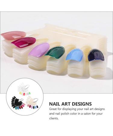 2Pcs Crown-Shaped Nail Sticks for Nail Art Practice - Nail Polish Display Boards with Metal Screw Split Ring - Buy Online on GoSupps.com