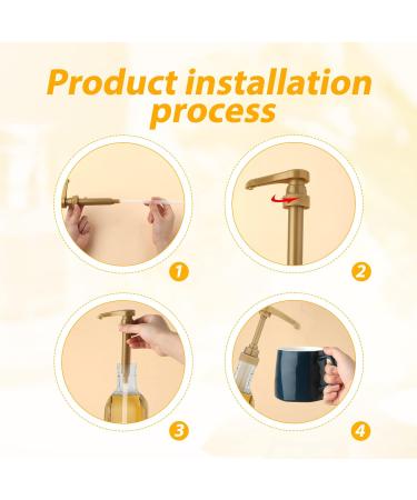 8 Packs Coffee Syrup Pump Fits Most 750ml Syrup Bottle (for Torani Davinci Jordan's Skinny Syrup Bottles) Syrup Dispenser Syrup Pumps for Coffee Bar and Home No Dripping (Gold) - Buy Online on GoSupps.com