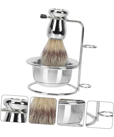 Fomiyes Beard Brush Holder & Stainless Steel Face Care Set - Razor Foam Cup & Grooming Essentials for Men - Buy Online on GoSupps.com