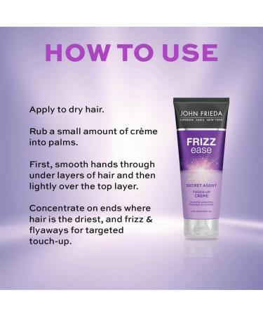 John Frieda Frizz Ease Secret Agent Touch Up Cr me 100 ml Smoothing Cream for Frizzy Curly Hair Avocado 100 ml (Pack of 1) - Buy Online on GoSupps.com