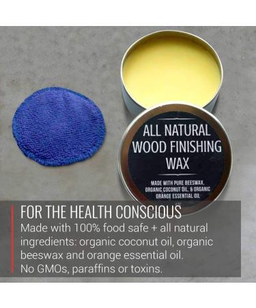 Wood Wax with Applicator - Food Grade Coconut Oil & Beeswax for Cutting Boards Bowls & Wooden Utensils - Eco-Friendly Care - Buy Online on GoSupps.com