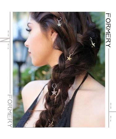 Silver Star Braid Hair Clips - 5PCS Dreadlock Charms for Women and Girls - Buy Online on GoSupps.com