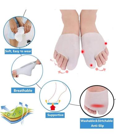 8 Pieces Gel Big Toe Caps & Bunion Cushions - Alleviate Pain Blisters & Calluses - Forefoot Pads for Men & Women - Buy Online on GoSupps.com