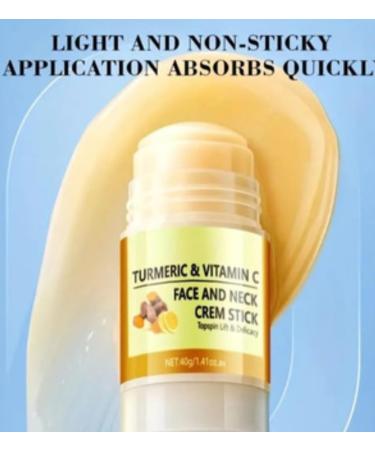 Turmeric & Vitamin C Face and Neck Cream Stick - Deeply Moisturize & Rejuvenate Skin On-the-Go - Buy Online on GoSupps.com