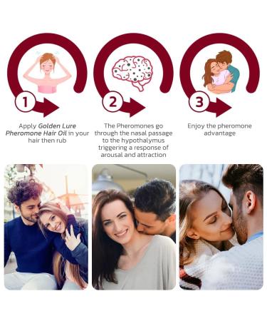 Golden Lure Pheromone Hair Oil 80ml - Luodais Classic Hair Serum with 5 Elegant Fragrances - Buy Online on GoSupps.com