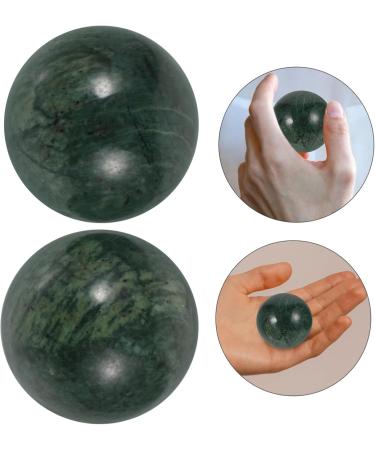 Magiclulu Jade Massage Balls - 6 STK Fitness Handball Tool for Adults | Hand Massage Devices for Wrist Relief | Green 4.00x4.00cm - Buy Online on GoSupps.com