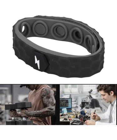 Buy Antistatic Bracelet for Electrostatic Discharge Relief - Wireless Silicone Hand Strap for Men & Women (Black) | Negative Ion Technology - Buy Online on GoSupps.com