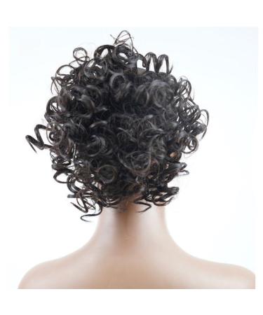 Hair Scrunchies Hair Bun Ladies Fashion Wig Fluffy Curly Hair Bun Short Curly Hair Comb Ball Head Ponytail Hair Extension Synthetic Hair Bun Women Hair Bun (Color : 14)