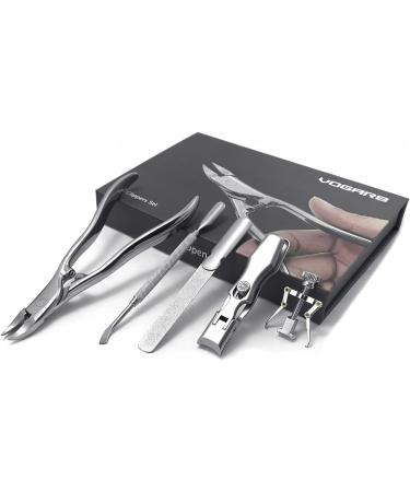 VOGARB Large Nail Clippers Set for Thick/Ingrown Nails 5pcs in 1 Toenail and Fingernail Long Handle Nipper Auto Lock Wide Opening Cutter Podiatrist Pedicure Tool for Adult Seniors (JCDKL5P) - Buy Online on GoSupps.com