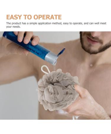 Healeved 6pcs Travel Bath Balls & Poufs | Luffa Shower Sponge Set | Frosted Khaki Loofah for Home & Travel - Buy Online on GoSupps.com
