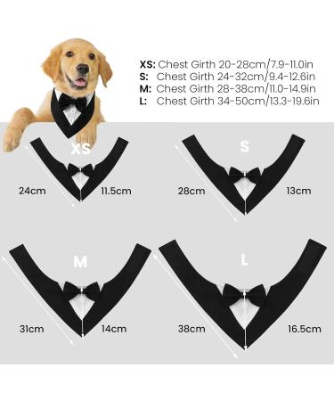 Liebeedd Adjustable Dog Neckerchief Tuxedo Bandana for Weddings & Birthdays - XL Black Fly Dog Pet Towel - Buy Online on GoSupps.com