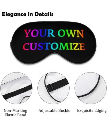 Personalized Custom Eye Mask with Adjustable Strap - Add Your Own Design - Ideal for Sleeping, Travel, Work & Naps - Buy Online on GoSupps.com