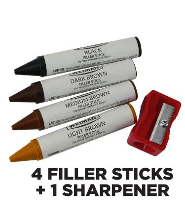 Weiman Wood Repair System Kit - Fix Scratches on Floors & Furniture | 4 Filler Sticks & 4 Touch Up Markers - International Shipping Available - Buy Online on GoSupps.com