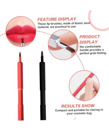 PLAFOPE 3pcs Retractable Lip Brush Cosmetics Brush Lipstick Applicator Makeup Brush Lip Balm Brush Makeup Tool Eyeshadow Applicator Eyeshadow Brush Lipstick Lip Mask Applicator - Buy Online on GoSupps.com