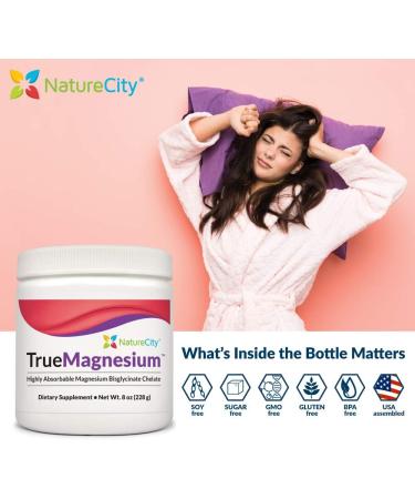 NatureCity TrueMagnesium Bisglycinate Chelate - 60 Servings | Highly Absorbable Magnesium Supplement - Buy Online on GoSupps.com