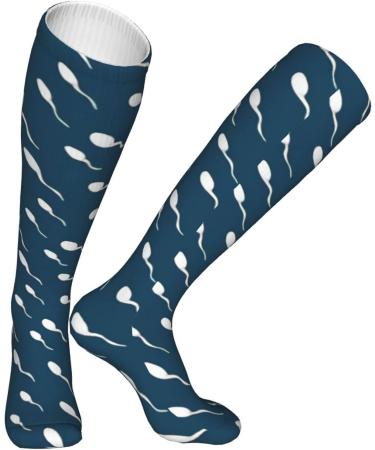 Buy Compression Socks for Men & Women - 15-20 mmHg Support for Running & Cycling - Swimming Sperm Design - Buy Online on GoSupps.com