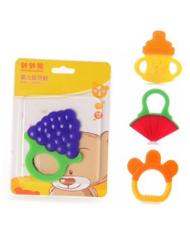 TOYANDONA Silicone Baby Toys Infant Toy Toddler Toys Silicone Baby Teether Baby Teether Toys Teether for Baby Colorful Grinder Infant Teether Safe Teething Toys Teether for Toddler
