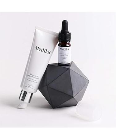 Medik8 Balance Moisturiser with Glycolic Acid Activator 97% Oil-Free Probiotic Mattifier with AHA Surface Perfector 50ml + 10ml - Buy Online on GoSupps.com