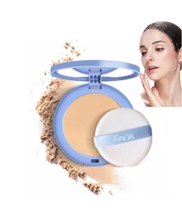Currentlye Polvo Compacto - Currentlye Polvo Gagk Matte Perfection Pressed Powder Polvo Compacto Perfecci n Mate Waterproof Pressed Matte Wet and Dry Powder (02# Natural beige 1) 02# Natural Beige 1 g (Pack of 1)