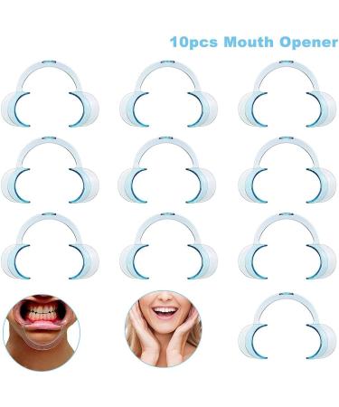 10pcs C-Shape Cheek Retainer (Size M) - Disposable Mouth Opener for Teeth Whitening & Speech (Blue) - International Shipping Available - Buy Online on GoSupps.com