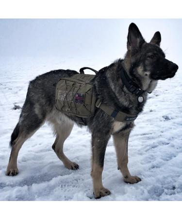 Buy Excellent Elite Spanker Service Hunt Dog Backpack - Adjustable Military Green Saddlebag for Medium & Large Dogs - Buy Online on GoSupps.com