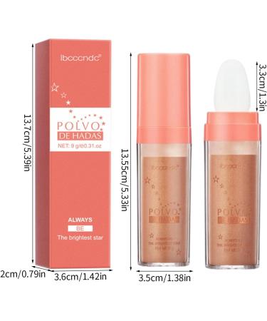 Makeup Highlight Powder | Brightener Patting Powder for Face Body | Make Up Supply Fairy Highlight Patting Powder for Neck Collarbone Back Arms Legs Gold - Buy Online on GoSupps.com