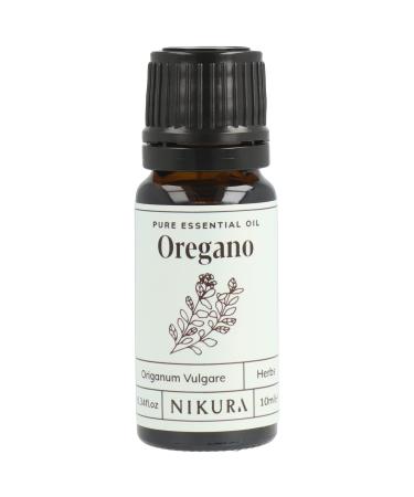 Nikura Oregano Essential Oil - 10ml | 100% Pure Natural Oils | Perfect for Cleansing Skin Diffusers Aromatherapy | Great for Self Care Soap Making Candles | Vegan & UK Made 10 ml (Pack of 1)