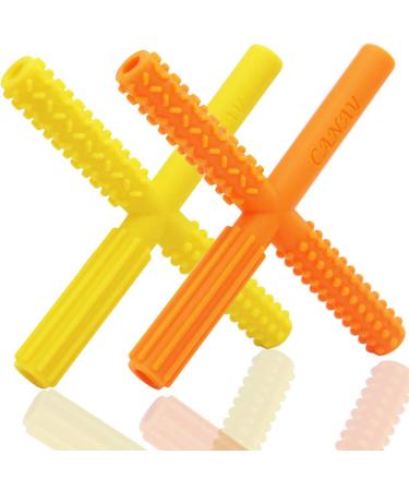 X Hollow Teether Tubes with 3 Different Textures - Teething Toys for Babies 3-6 Months 6-12 Months - BPA Free/Freezer & Refrigirator Safe - Baby Teether for Infants and Toddlers