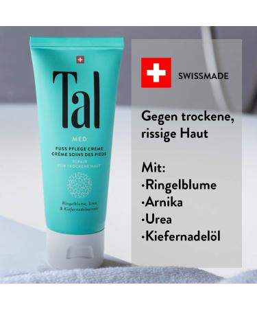 Tal Foot Cream 75ml - Intensive Urea Care with Plant Extracts Vitamin E & Calendula | Anti-Inflammatory & Antibacterial - Buy Online on GoSupps.com