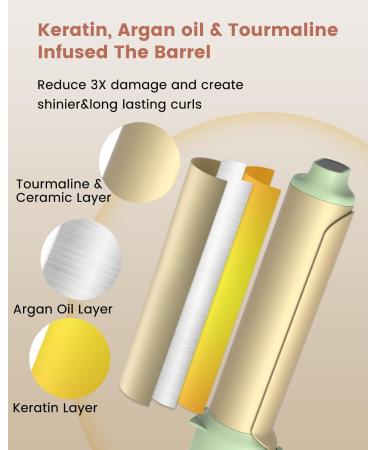 Mini Curling Iron 1 - Dual Voltage Travel Size for Short & Medium Hair | Adjustable Heat Fast Heating Includes Storage Bag & Gloves - Buy Online on GoSupps.com