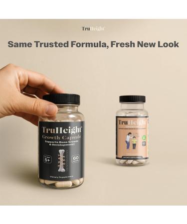 TruHeight Capsules - Natural Height Growth Maximizer for Kids, Teens & Young Adults - With Ashwagandha & Nanometer Calcium - Peak Height Booster - 60 Count - Buy Online on GoSupps.com