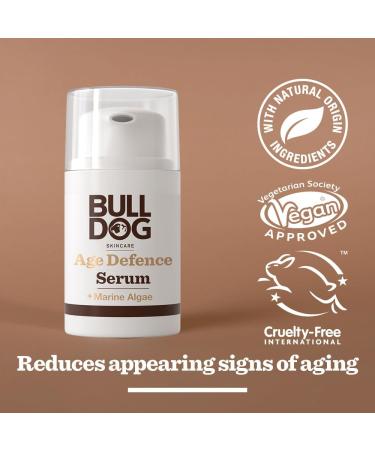BULLDOG Age Defence Serum for Men - Anti-Aging Face Serum 50ml - Buy Online on GoSupps.com