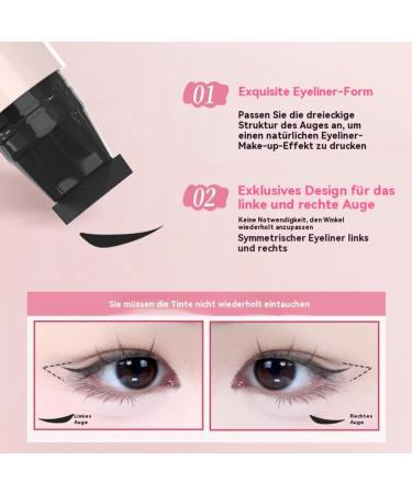  Generisch Eyeliner Stamp Eyeliner Twist-Up Waterproof 0.5ml Natural Durable Quick Dry Waterproof for All Eye Shapes Double Sided Eyeliner - Buy Online on GoSupps.com