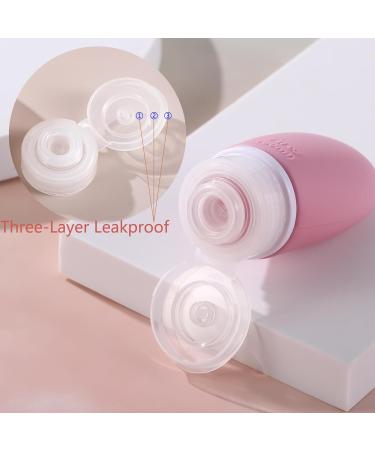 LIYUABU Silicone Travel Bottles 4 Pack 60ml Leak Proof Squeeze Refillable Portable Empty Travel Bottles Accessories Containers for Toiletries Shampoo Conditioner Lotion BPA Free TSA Approved 60ml Rose Red - Buy Online on GoSupps.com