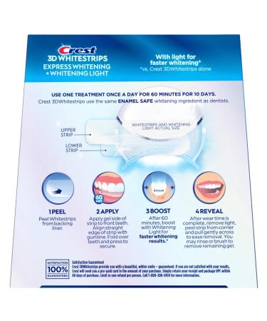 Crest 3D Whitestrips with Light Teeth Whitening Kit - 20 Strips (10 Treatments) - Buy Online on GoSupps.com